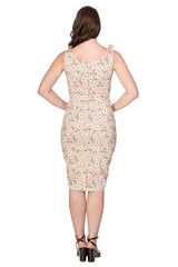 FRESH BLOOM PRINT PENCIL DRESS