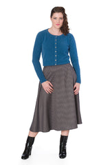Banned Retro 1950's The Cozy Vintage Mara Faux Fur Cardigan Turquoise