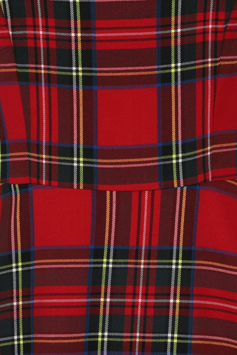Banned Retro 1950's Tartan Girl Lady Jane Red Plaid Fit & Flare Dress