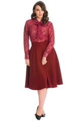 IM YOURS SKIRT-Burgundy