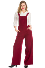DAY DREAMING DUNGAREES-Burgundy