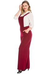 DAY DREAMING DUNGAREES-Burgundy