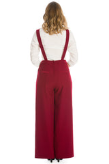 DAY DREAMING DUNGAREES-Burgundy