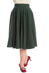 COSY SPOT SWING SKIRT-Green