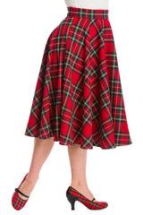 PARTY SWING SKIRT-Red