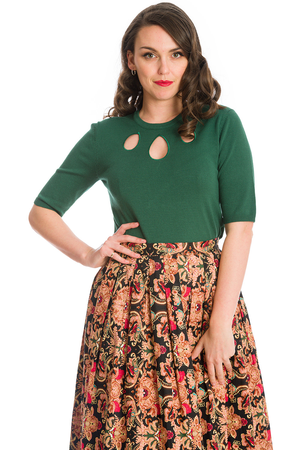 THE MARILYN KNIT JUMPER-Green