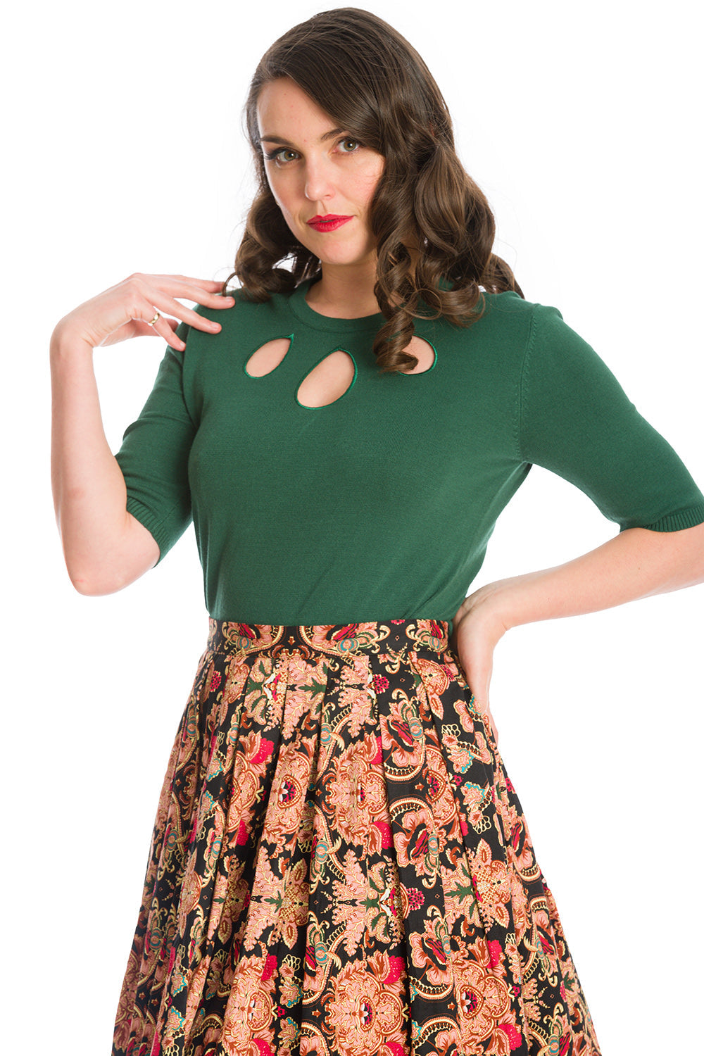 THE MARILYN KNIT JUMPER-Green