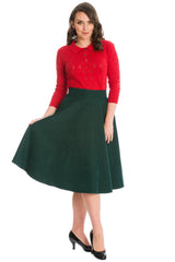MERRY TREE KNIT TOP-Red
