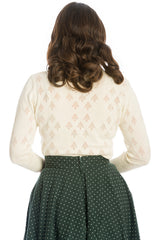 MERRY TREE KNIT TOP-White