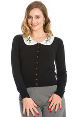 HAPPY HOLLY CARDIGAN-Black