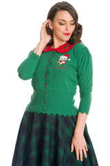 MERRY CATMUS CARDIGAN-Green