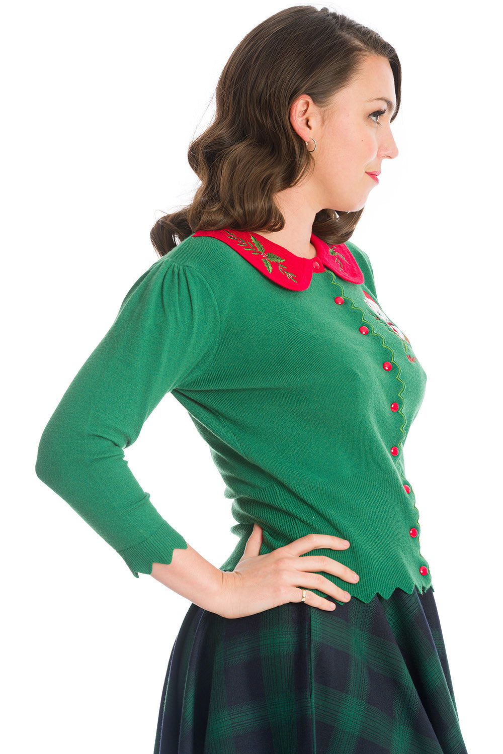 MERRY CATMUS CARDIGAN-Green