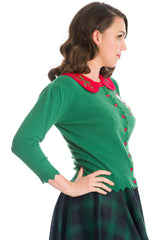 MERRY CATMUS CARDIGAN-Green
