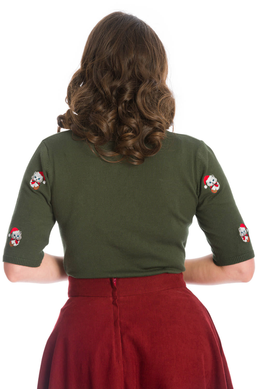 HOLLY CAT JUMPER-Green
