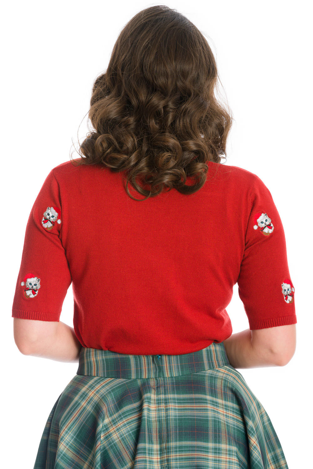 HOLLY CAT JUMPER-Red