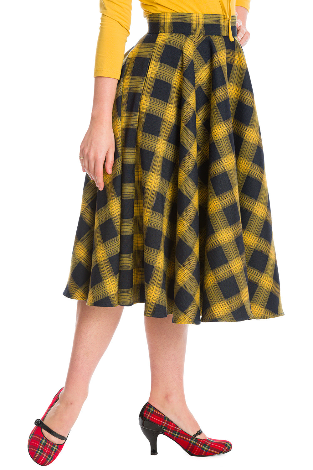 SWEET CHECK SWING SKIRT