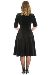 DATE NIGHT FIT & FLARE DRESS-Black