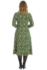 WINTER BLOOMS DRESS-Green