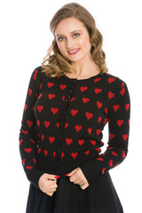 TRUE LOVE CARDIGAN-Black
