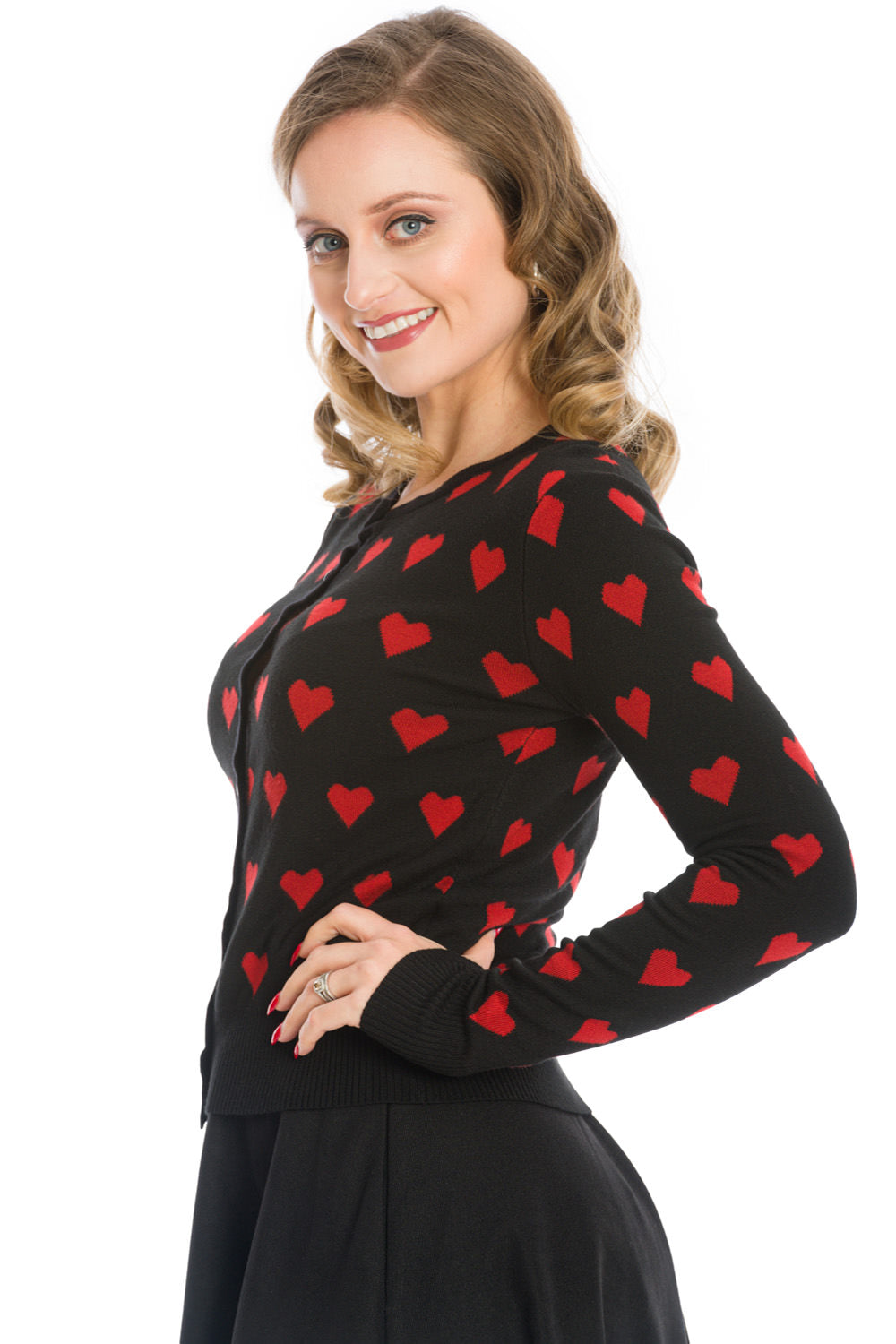 TRUE LOVE CARDIGAN-Black