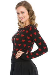 TRUE LOVE CARDIGAN-Black