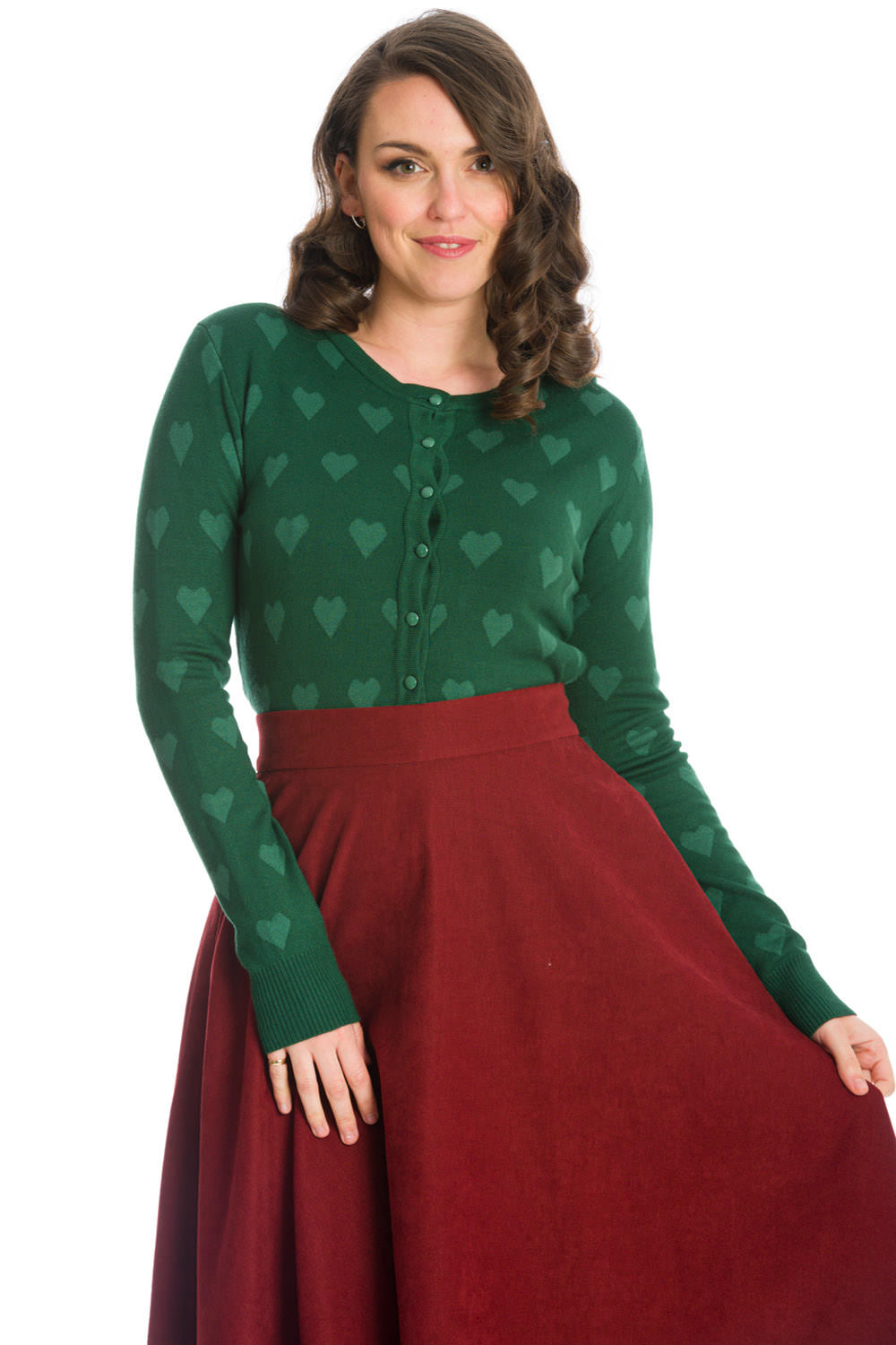 TRUE LOVE CARDIGAN-Green