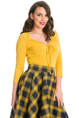 DREAM BIG JERSEY TOP-Mustard