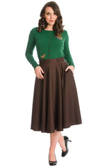 Banned Retro 1950's Di Di Swing Skirt With Pockets