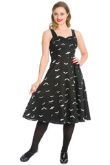 SHES BATTY FOR YOU SWING DRESS-Black