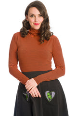 TRICK OR TREAT STRIPE TOP-Orange