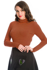 TRICK OR TREAT STRIPE TOP-Orange
