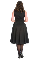 PUMPKIN SPICE & ALL THINGS NICE PUMPKIN FIT & FLARE DRESS-Black