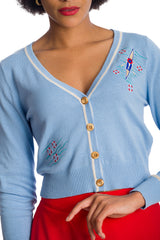 Banned Retro Regatta Boat Sam Short Sleeved Cardigan