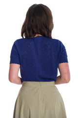 SUMMER SCALLOP CARIDGAN Navy