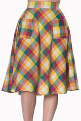 RAINBOW CHECK SKIRT