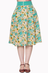 WATCHING THE SKIES MIDI SKIRT