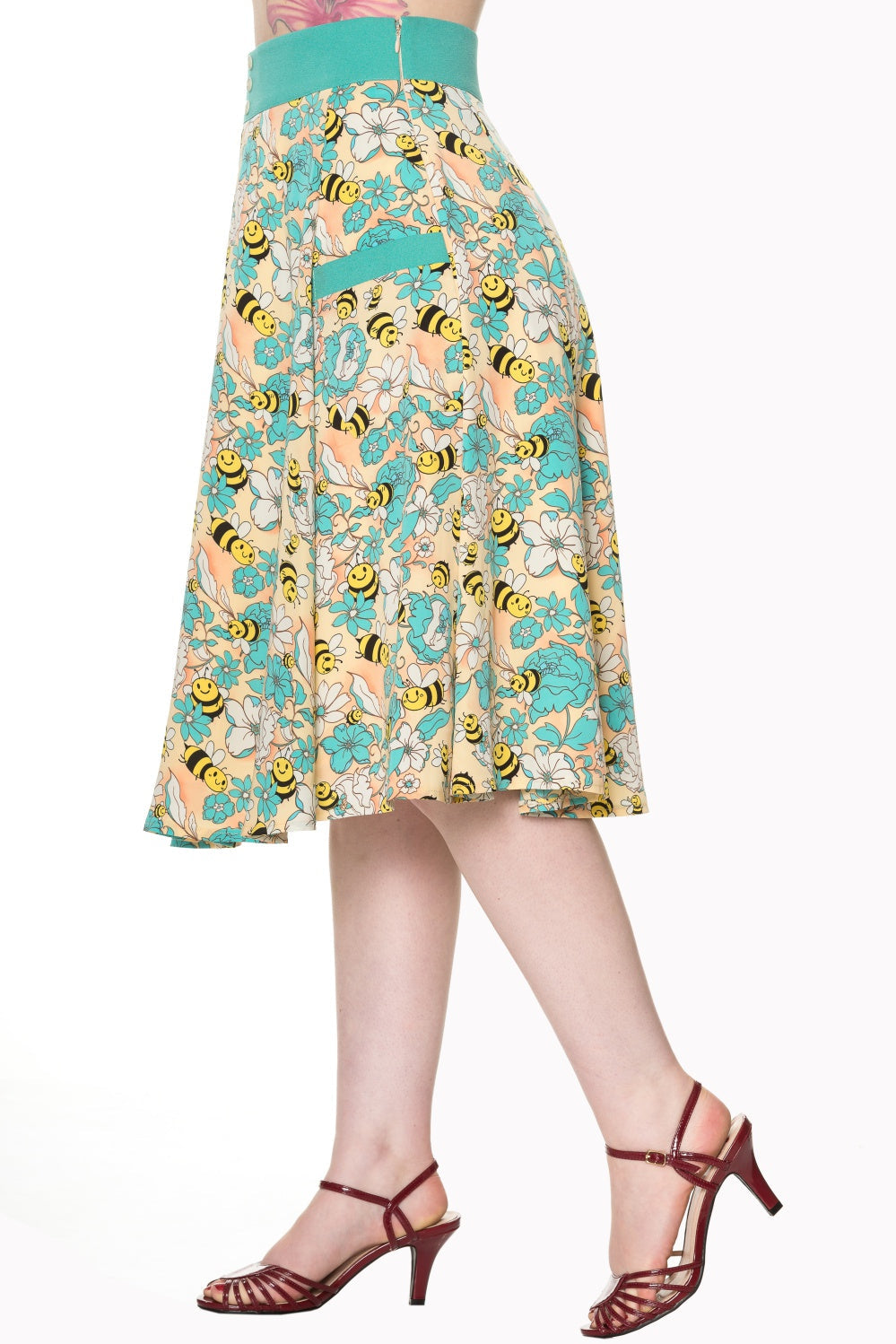 WATCHING THE SKIES MIDI SKIRT