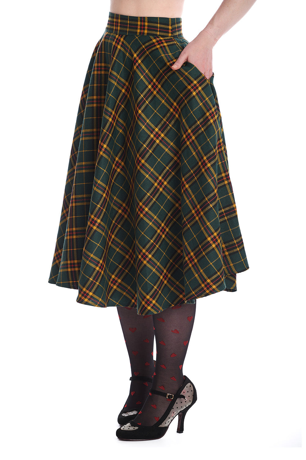 HIGHLAND GREEN SWING SKIRT
