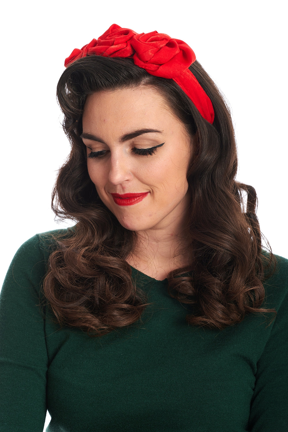 ROSALIE HEADBAND-Red-One Size