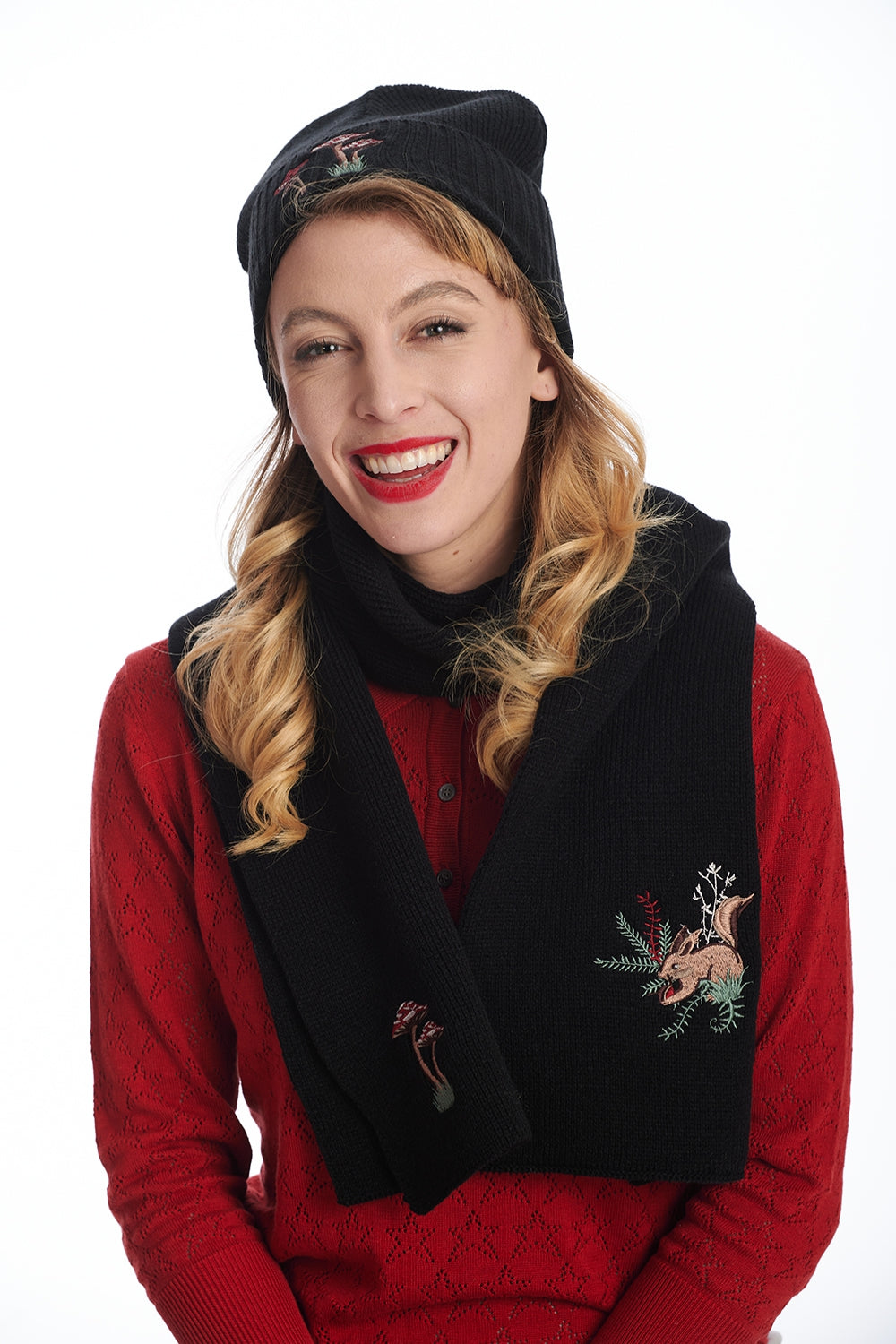 MAGIC WOODLAND SCARF-Black-One Size