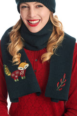 SCANDI XMAS SCARF-Green-One Size