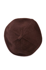 LORELEI KNITTED BERET-Brown-One Size