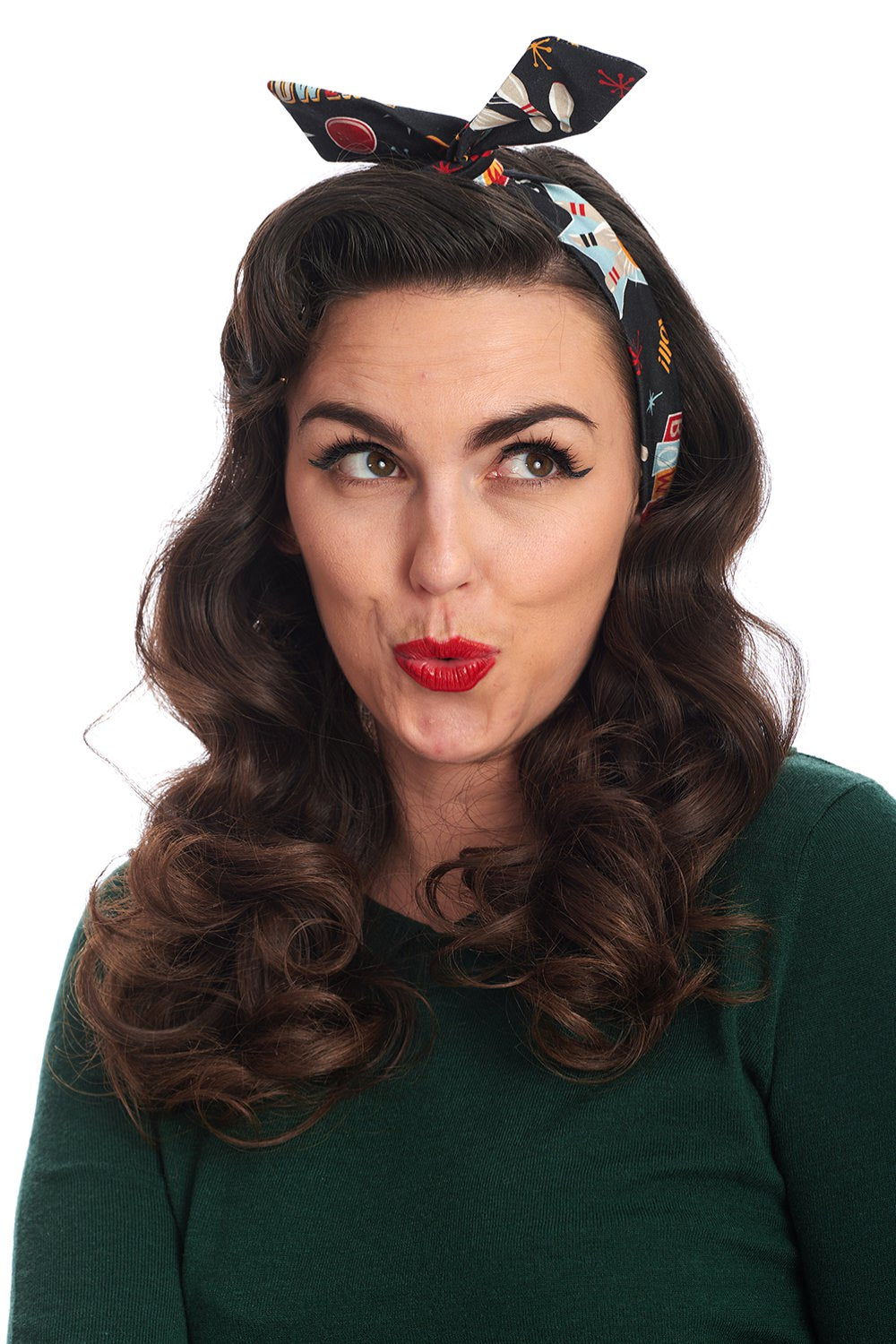 LET'S GO BOWLING HEADBAND-Black-One Size