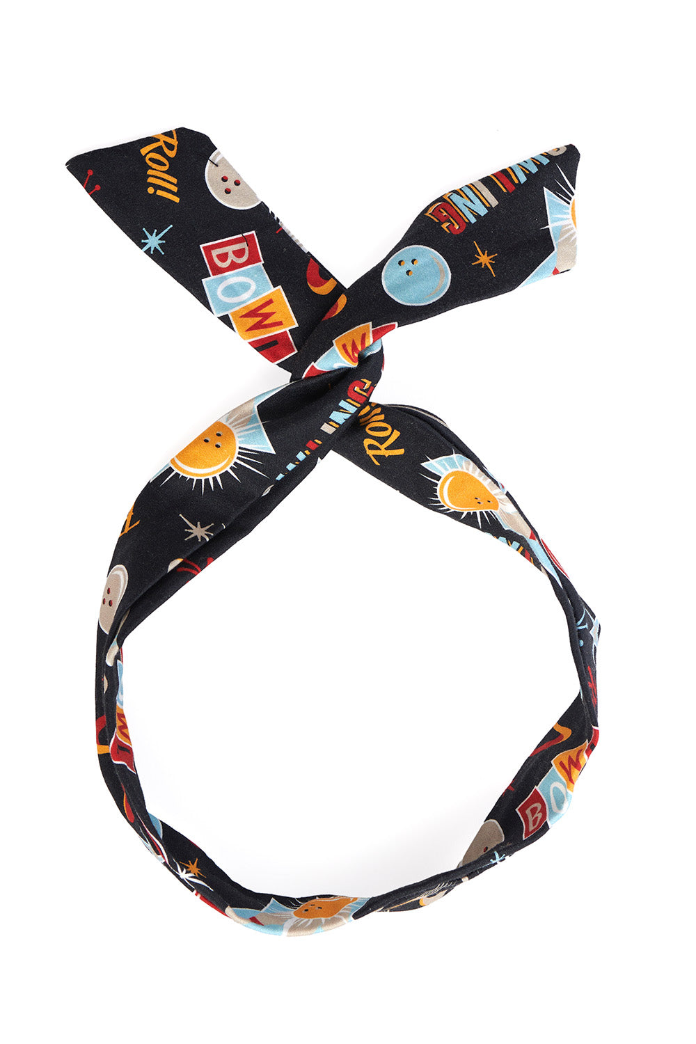 LET'S GO BOWLING HEADBAND-Black-One Size