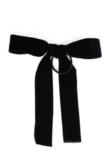 VELVET HAIR TIE-Black-One Size