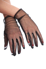 BELLONA SHORT MESH GLOVES-Black-One Size