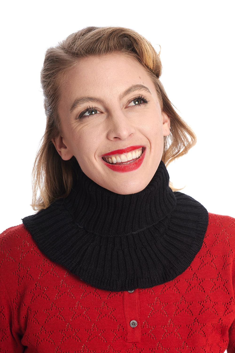 ZARIA NECK WARMER-Black-One Size