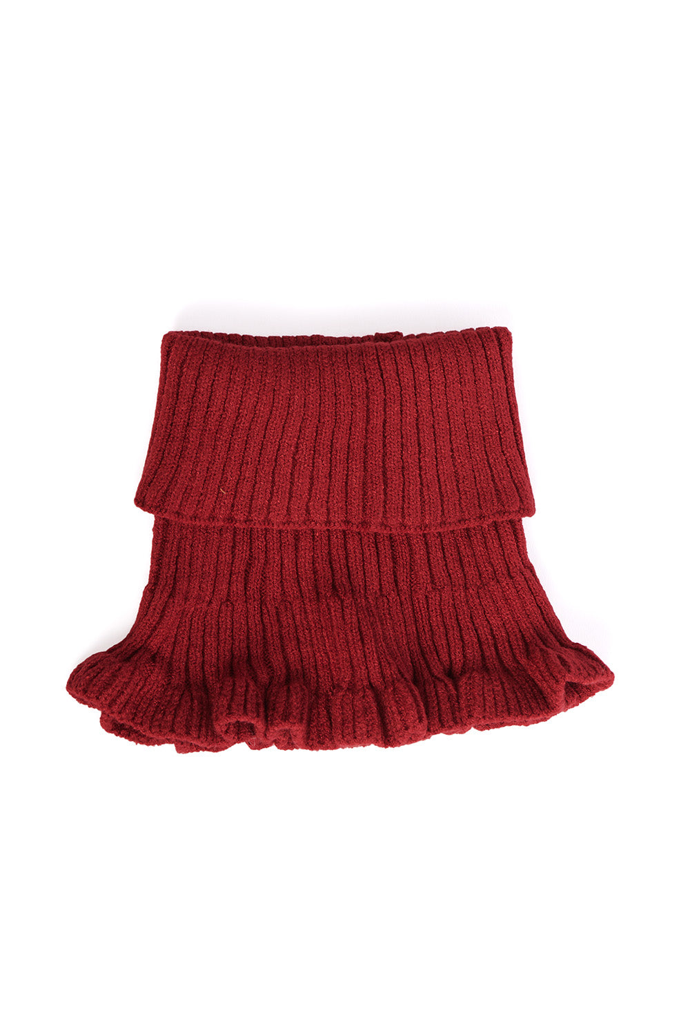 ZARIA NECK WARMER-Burgundy-One Size