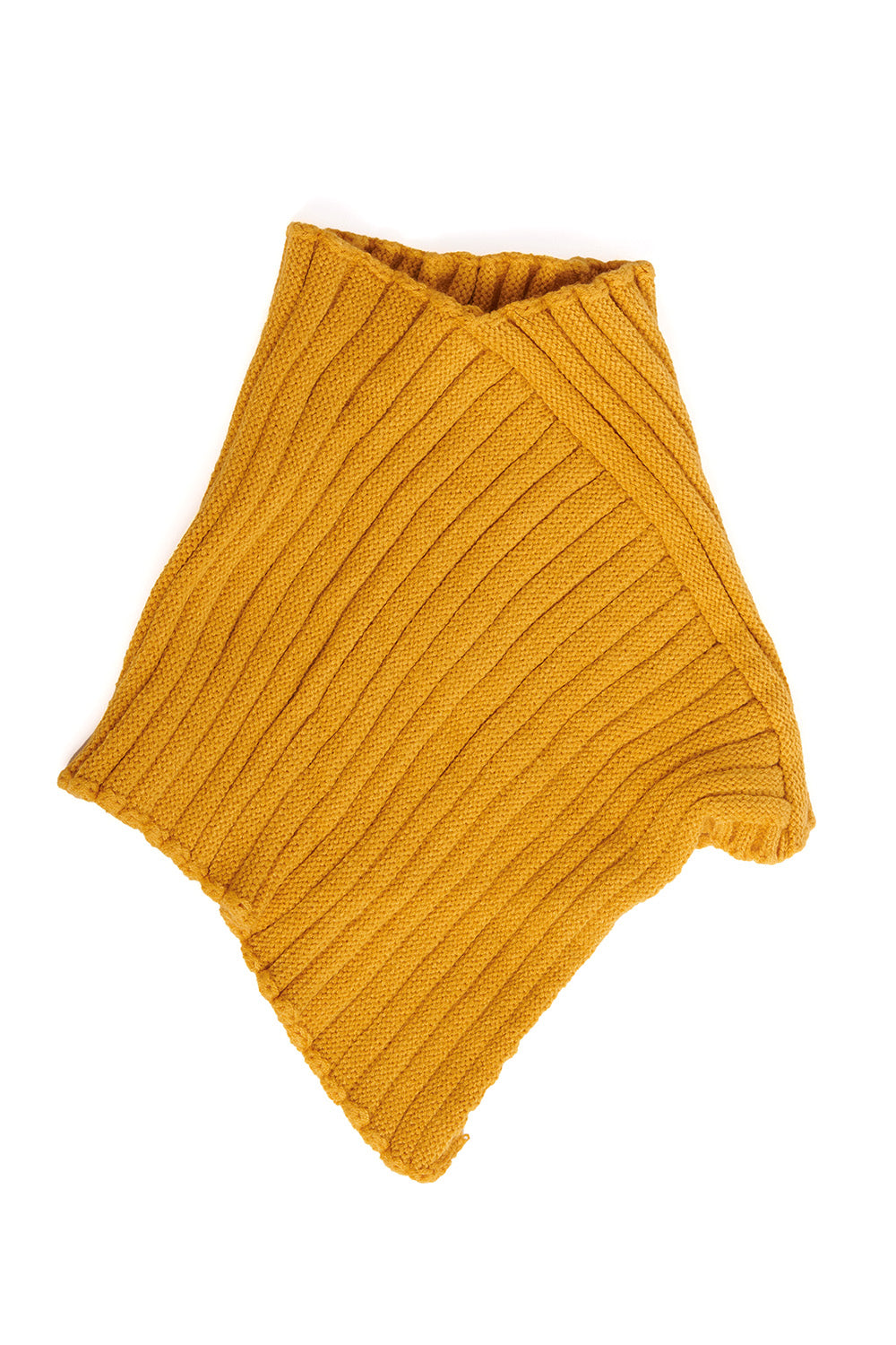 LOLA KNITTED NECK WARMER-Mustard-One Size