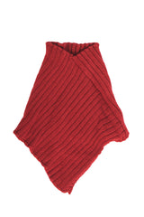 LOLA KNITTED NECK WARMER-Red-One Size
